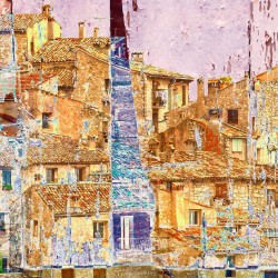 “Tourrettes-sur-Loup” <br>
Jane Mann<br>
Limited Edition Archival Print <br>
of Photomontage, 18x24  l   $295